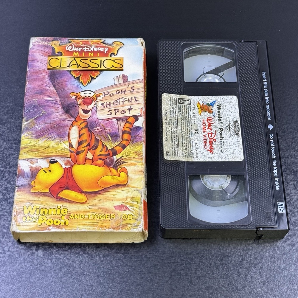 Winnie the Pooh and‎ Tigger Too VHS Video Tape 1991 Walt Disney Mini Classic